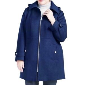 Michael Kors Dark Blue Trench Coat